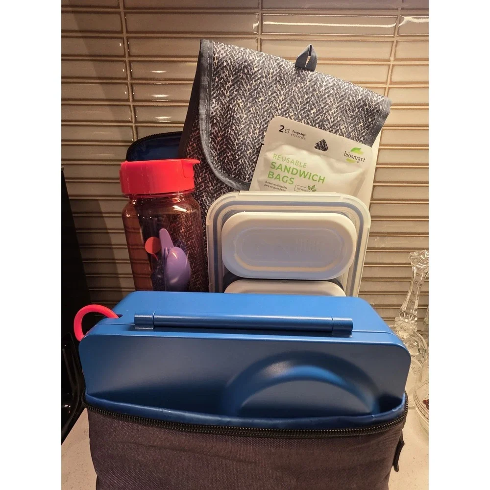 Lunch Bundle Set-Sandwich Bags, Variety Of Lunchboxes, Water Bottle, Utensils